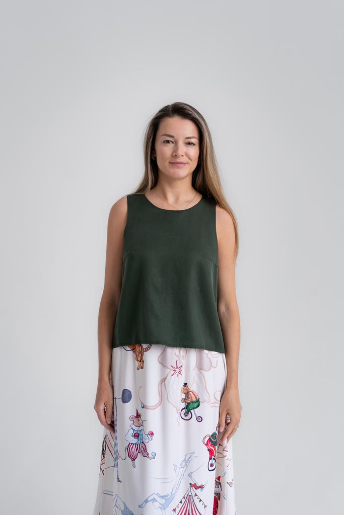 Топ темно-зеленый