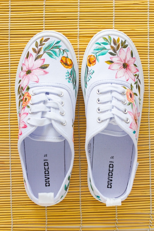Кеды с росписью Spring Time