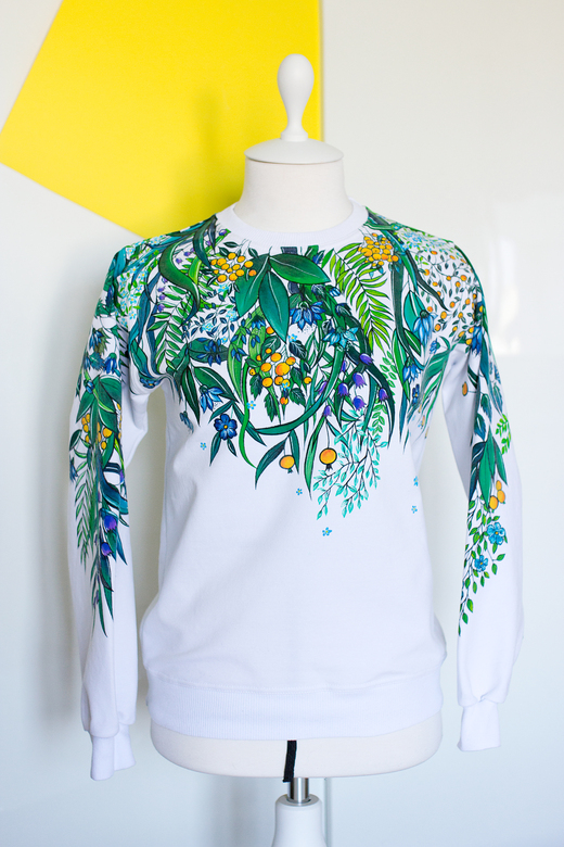 Свитшот с цветочной росписью Botanic Garden