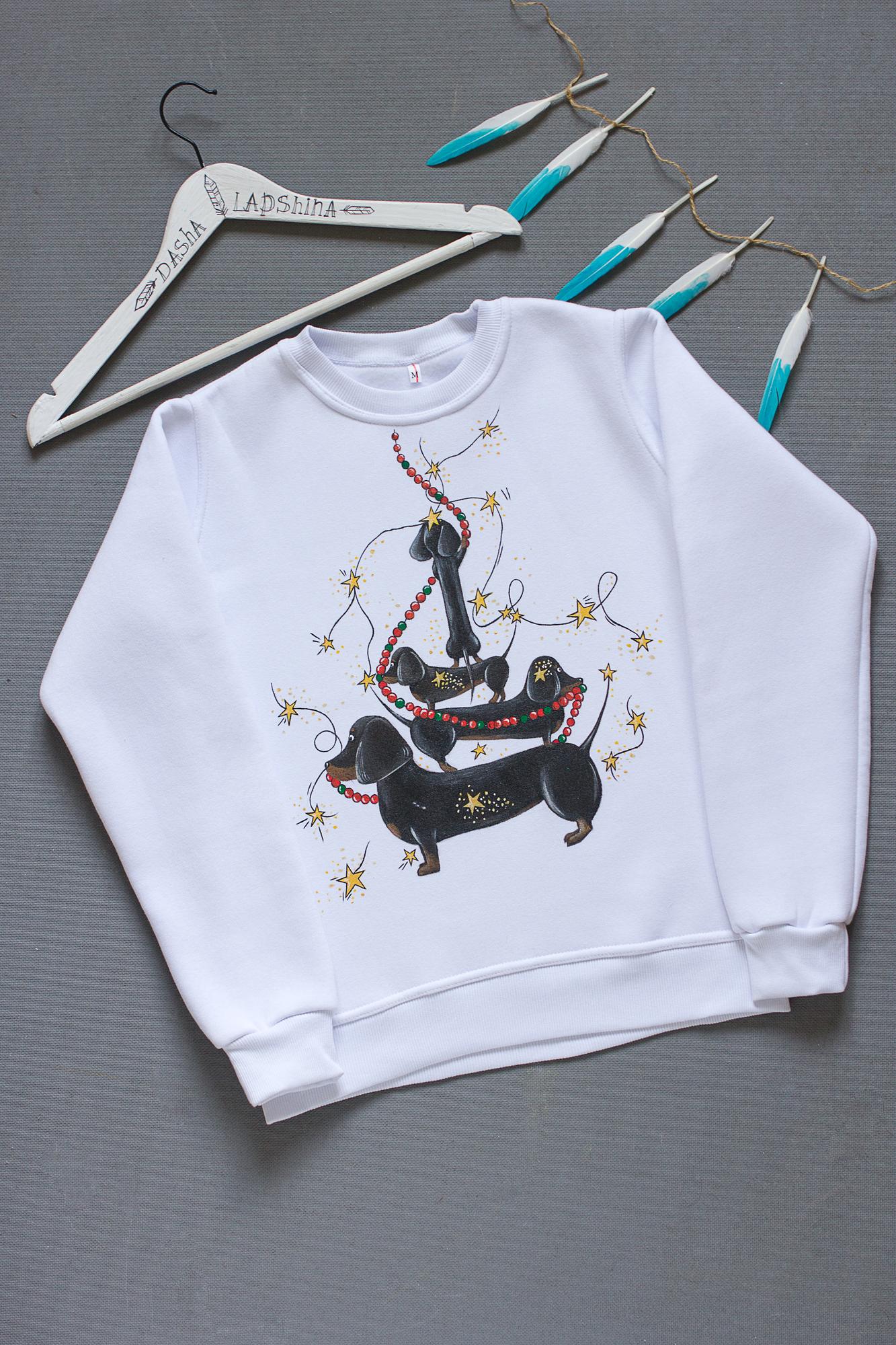 Свитшот с росписью - Таксоёлка