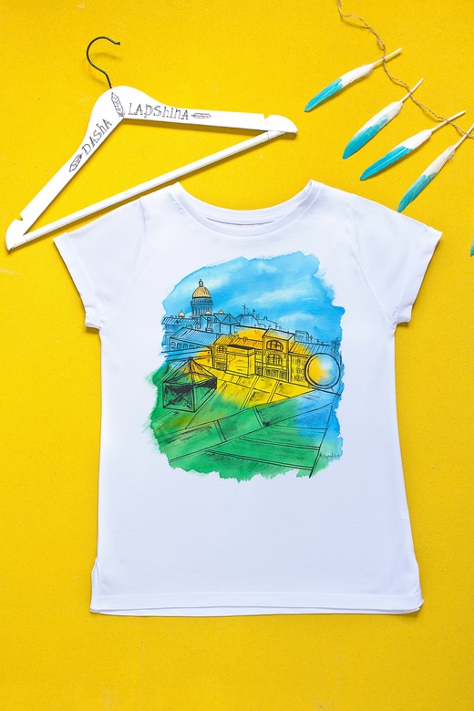 Футболка с росписью - Парадный Петербург