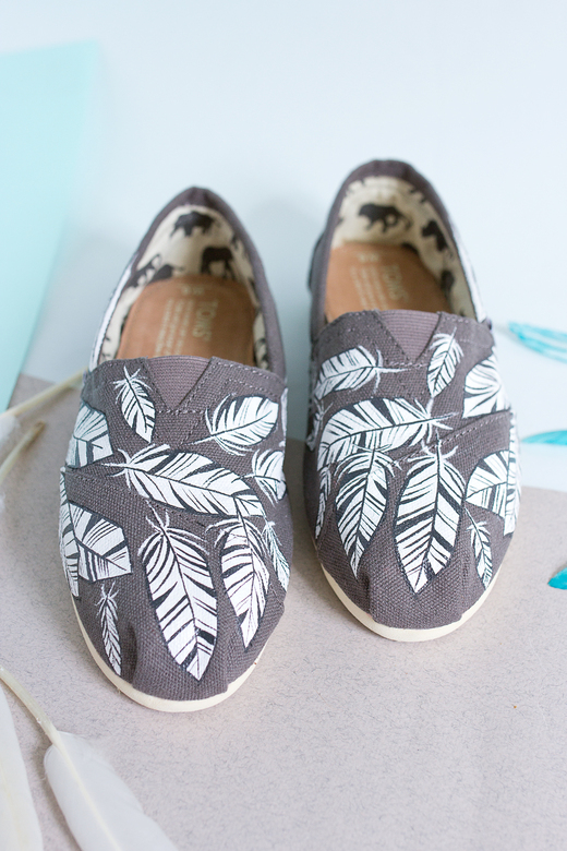 Эспадрильи с росписью - Белые Перья