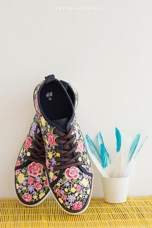 Кеды с росписью Floral boom