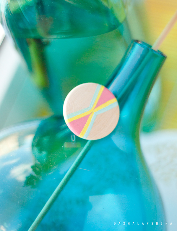 Броши с росписью "По-летнему"