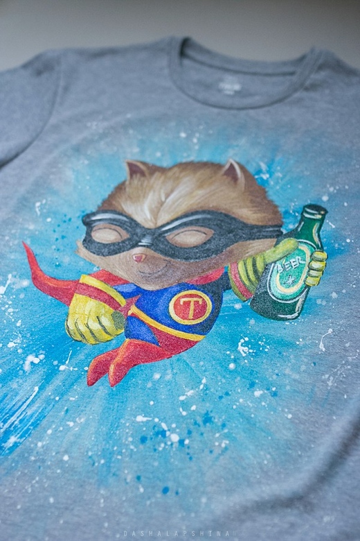 Мужская футболка с росписью "Капитан Тимо"