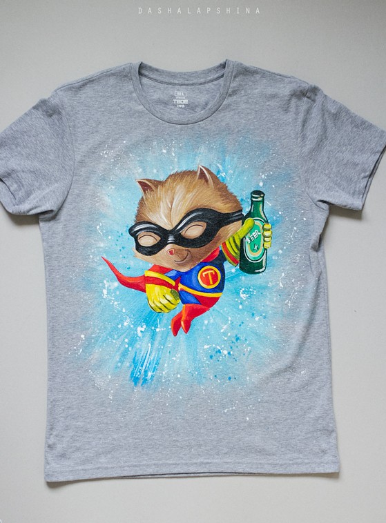 Мужская футболка с росписью "Капитан Тимо"