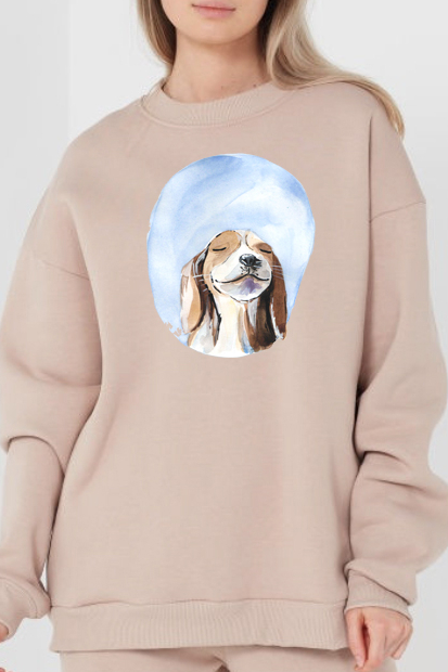 Худи или свитшот с росписью - Малыш Бигль