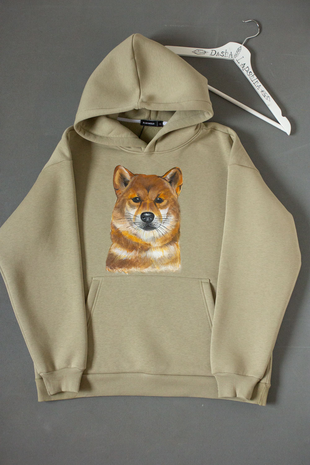 Худи или свитшот с росписью - Сиба-ину