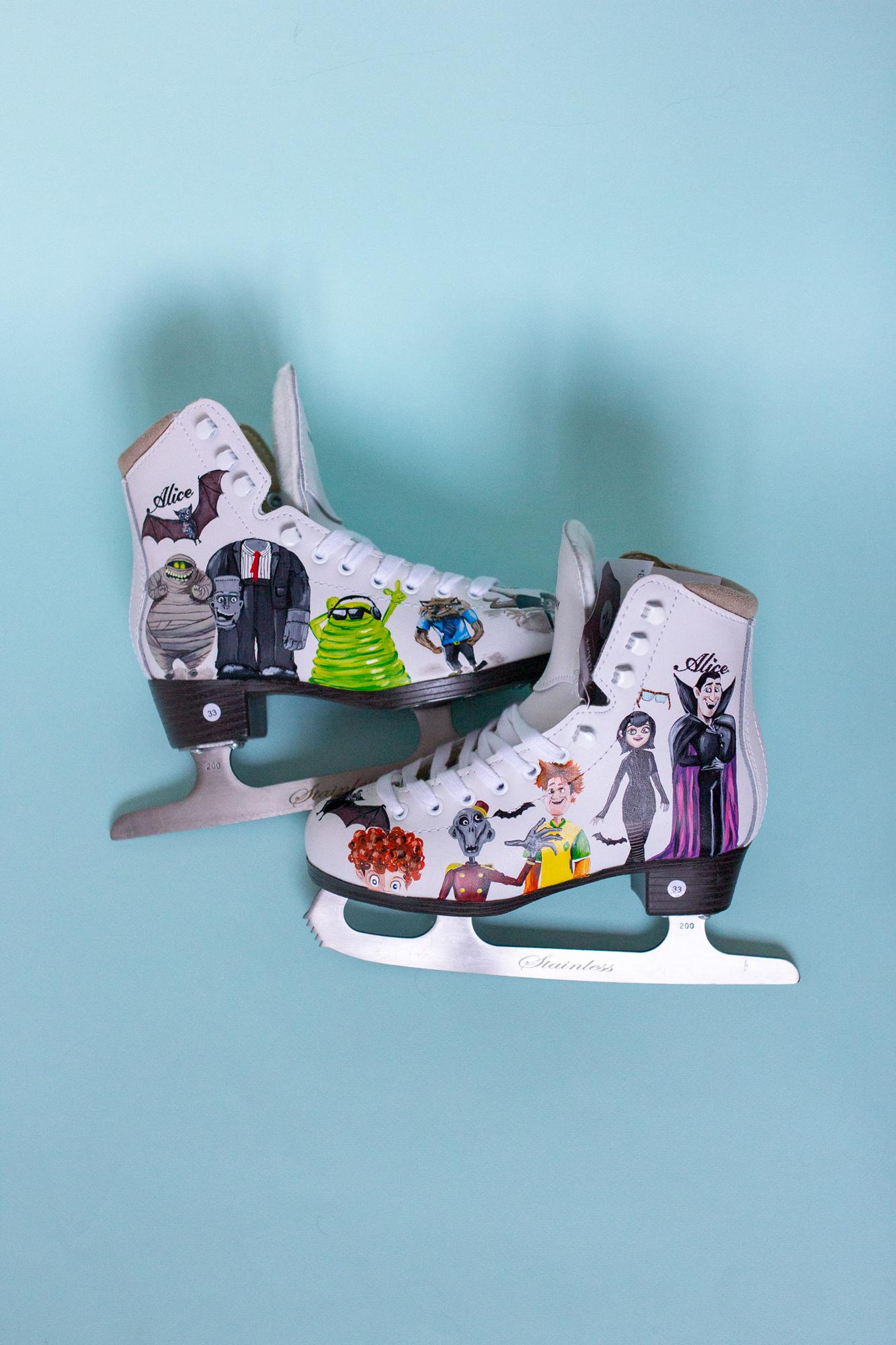 Роспись фигурных коньков - Монстры на каникулах