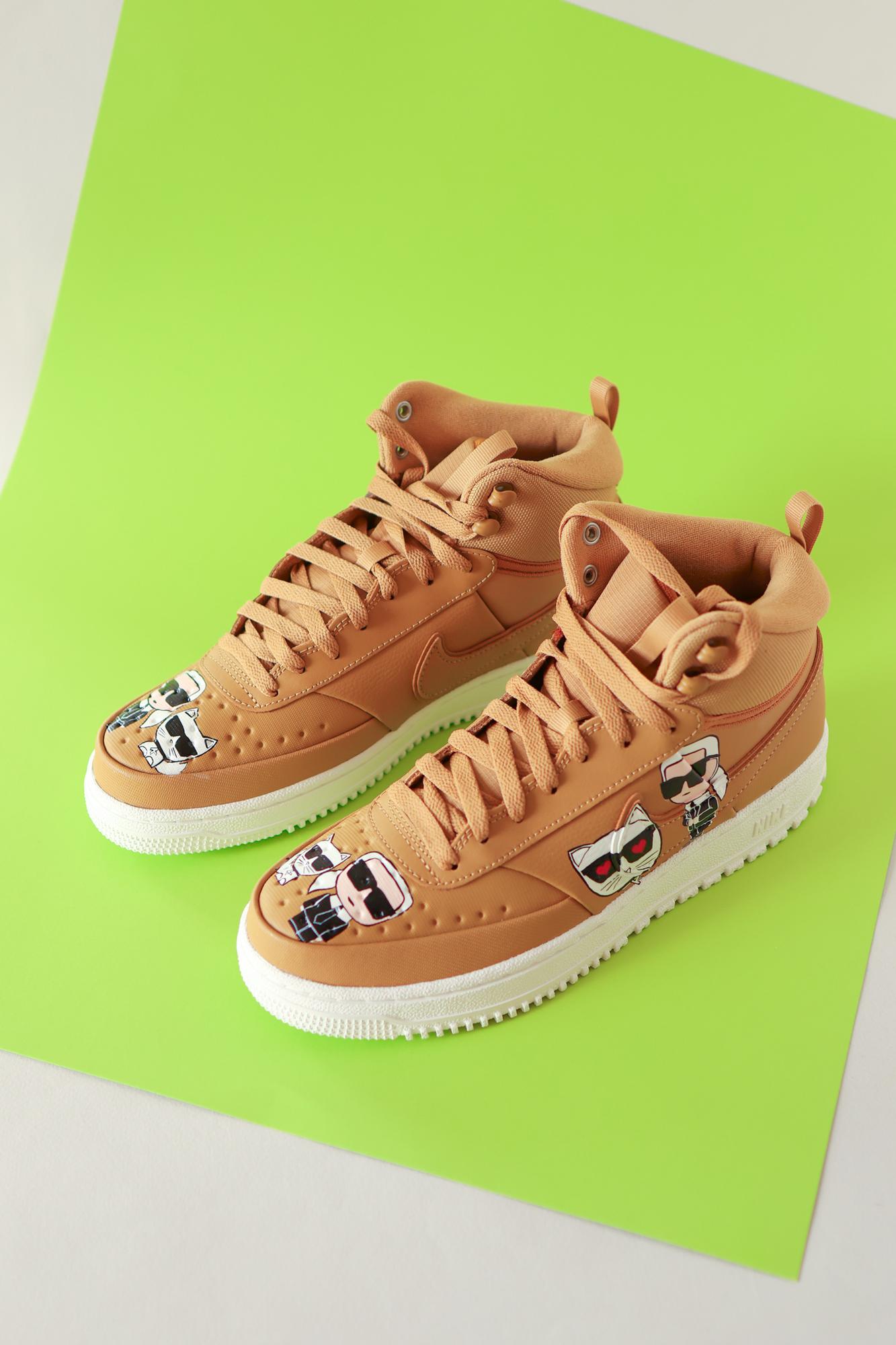 Кеды с росписью - Карл Лагерфельд и Шуппет