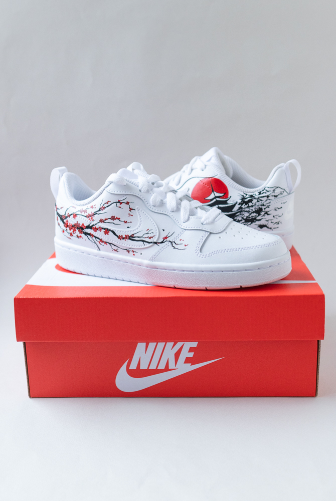 Кеды с росписью - Самурай. Котэ. Пагода