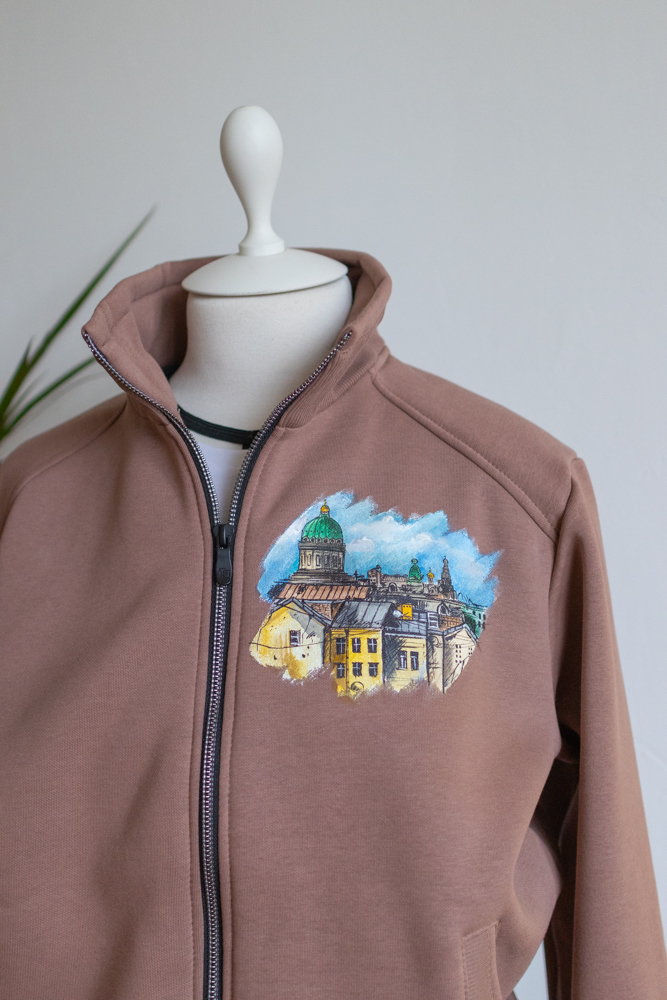 Толстовка с росписью - Петербург