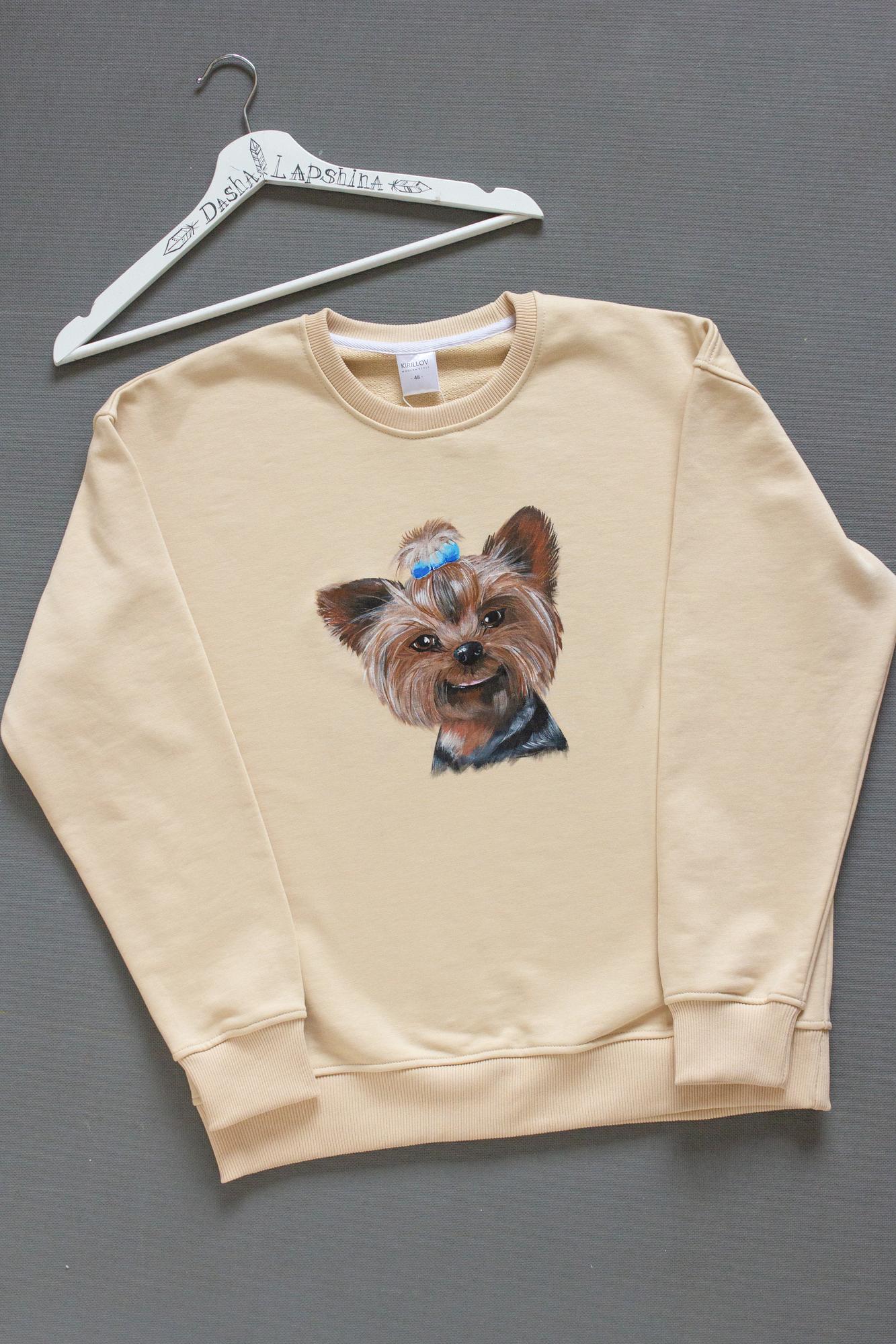 Свитшот с собакой - Йорк терьер