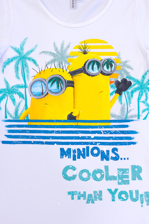 Футболка с росписью Summer minions