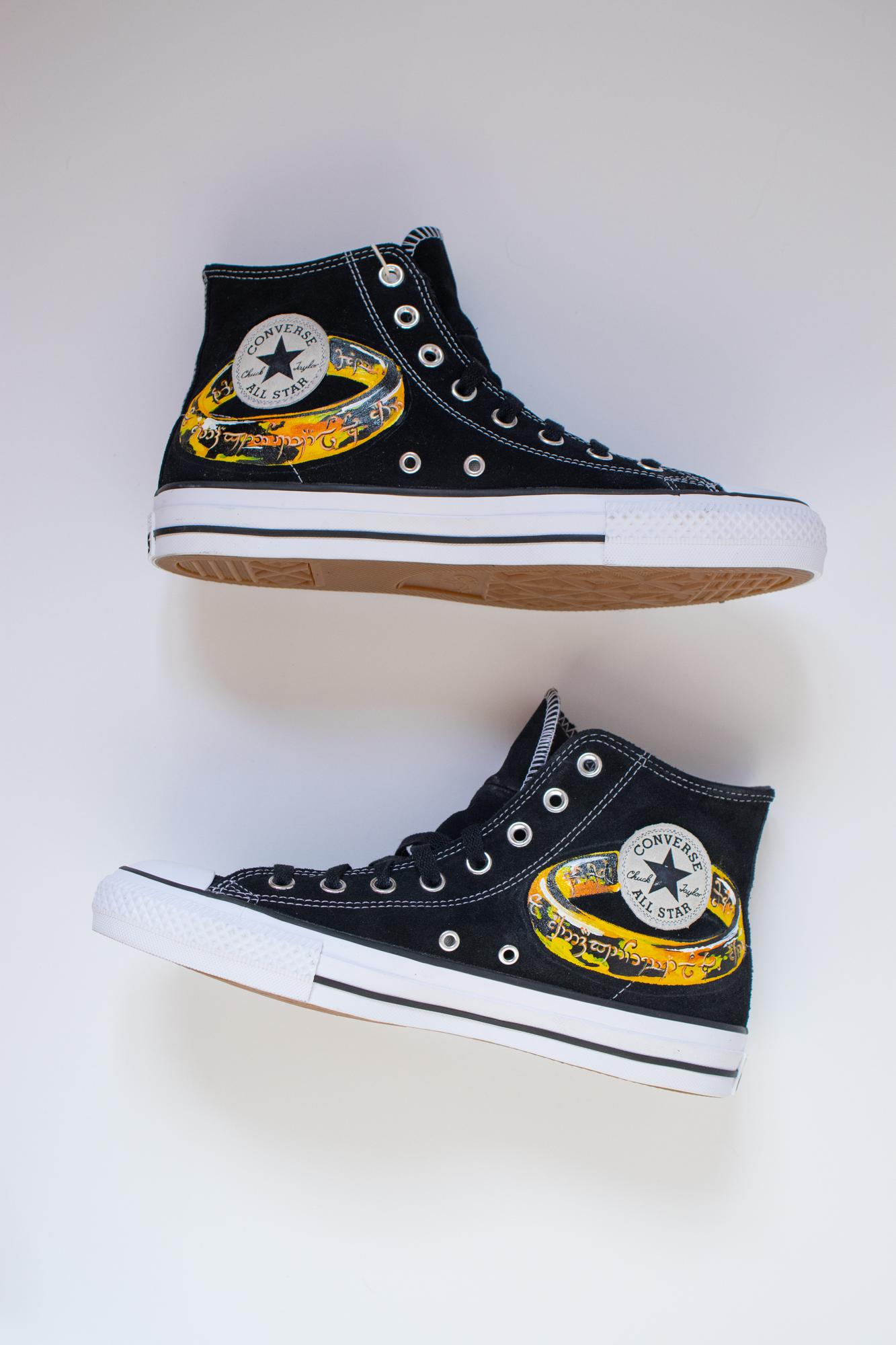 Высокие кеды с росписью - Властелин колец