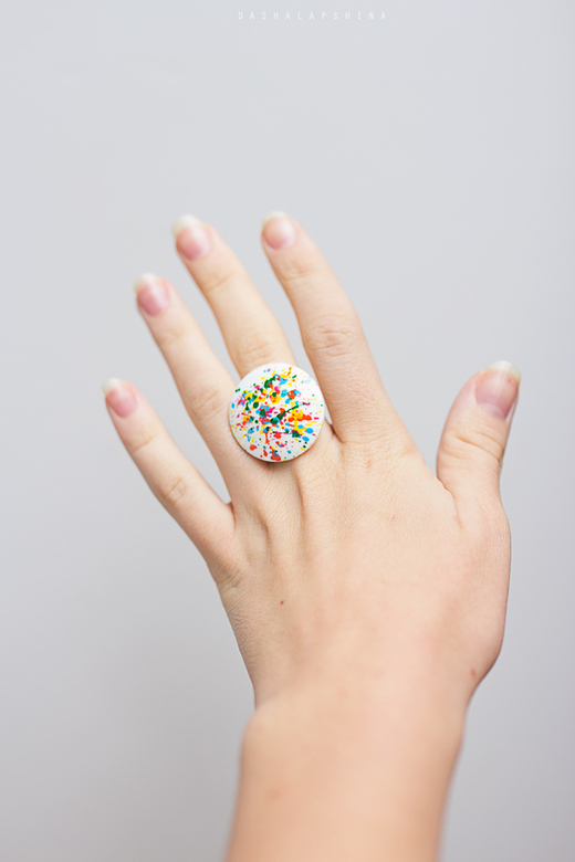 Кольцо расписное "Творчество"