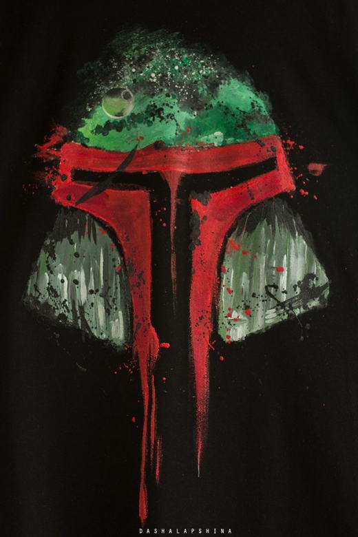 Футболка с росписью "Boba Fett"