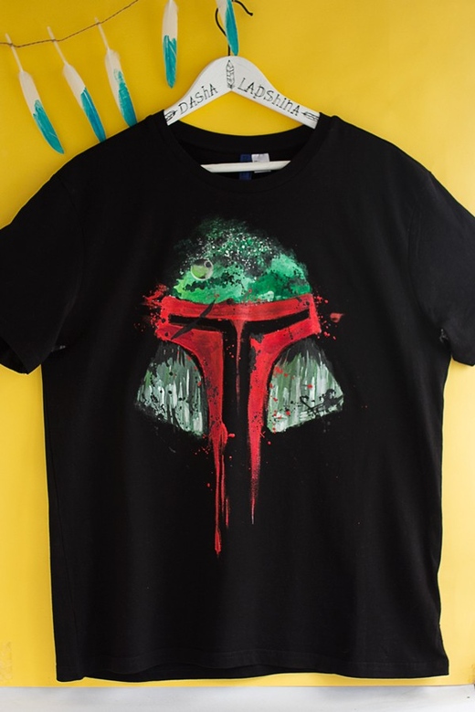 Футболка с росписью "Boba Fett"