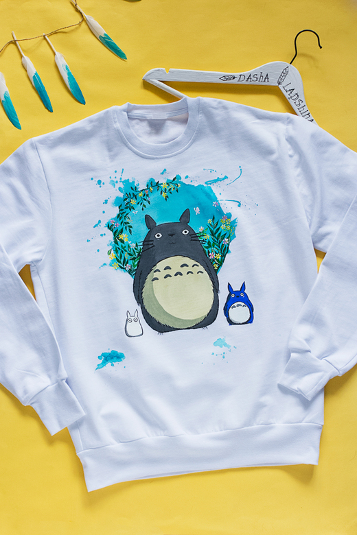 Свитшот с росписью "Тоторо"