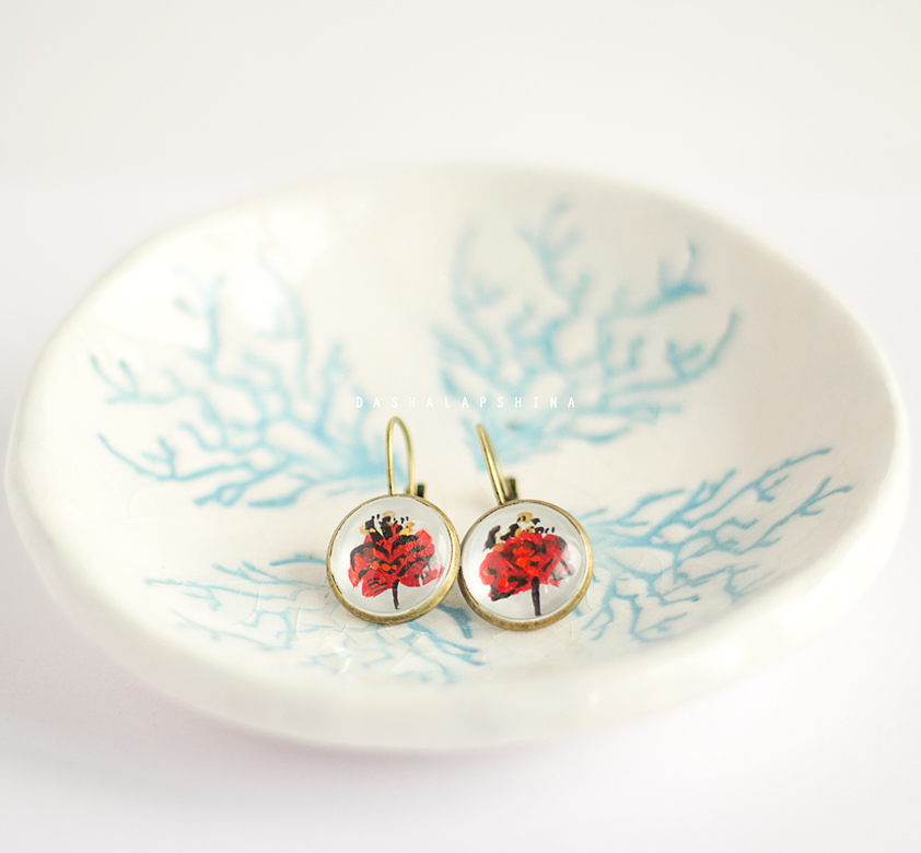 Серьги с росписью "Аленкий"