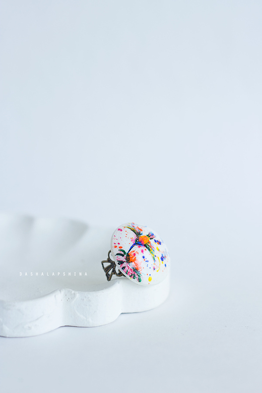 Колечко с росписью "Колибри"