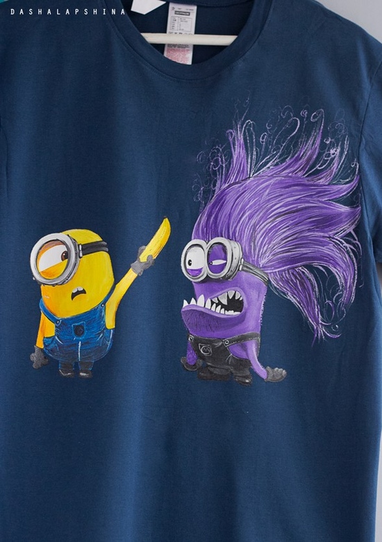 Мужская Футболка с росписью Minions