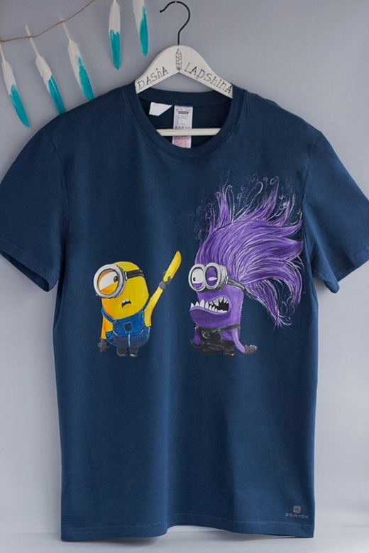 Мужская Футболка с росписью Minions