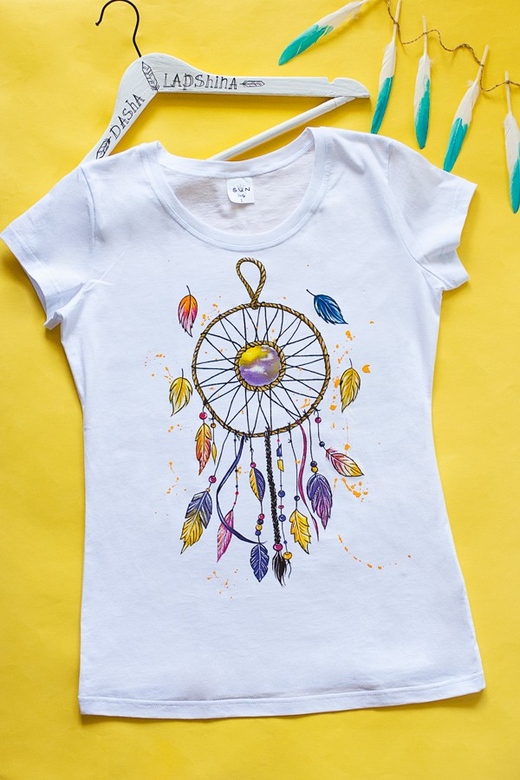 Футболка с росписью - Ловец Снов