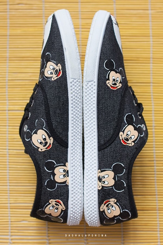 Мужские Кеды с росписью "Mickey Mouse"