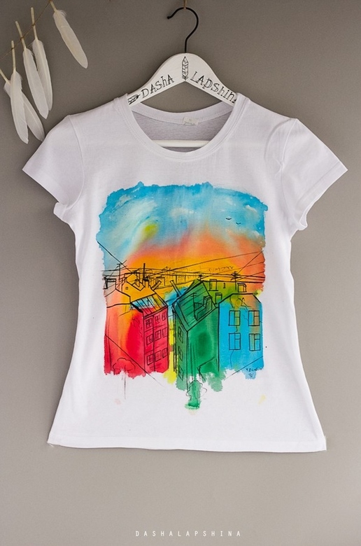 Футболка "Рассветный Петербург - мосты"