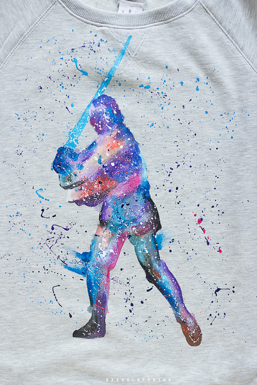 Свитшот с росписью "Люк Скайвокер"