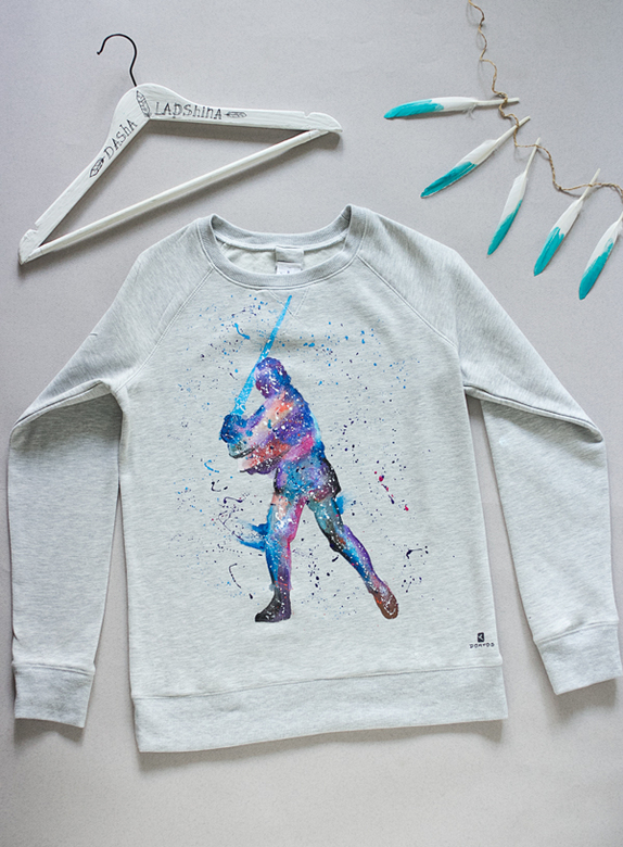 Свитшот с росписью "Люк Скайвокер"