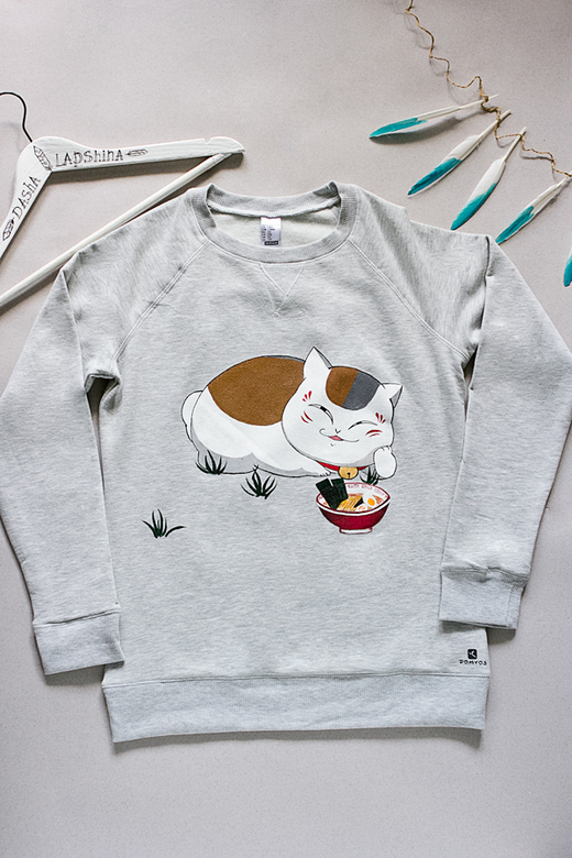 Толстовка с росписью "Nyanko"