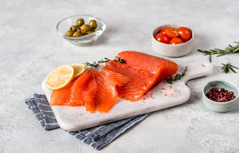 Семга слабосоленая филе-ломтики 300г.