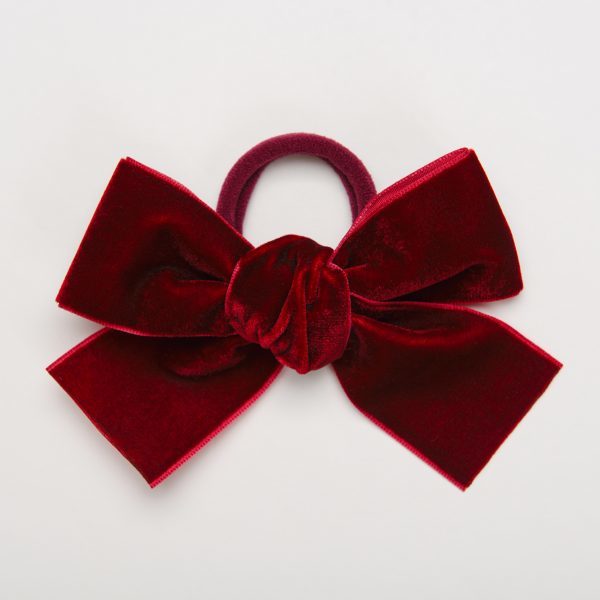 Резинка "Бантик BOW" цвет: бордовый