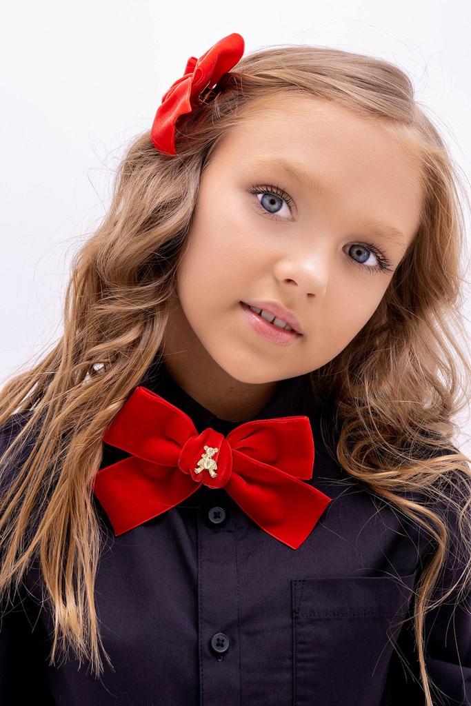 Бабочка-галстук «Золотой мишка» цвет: красный