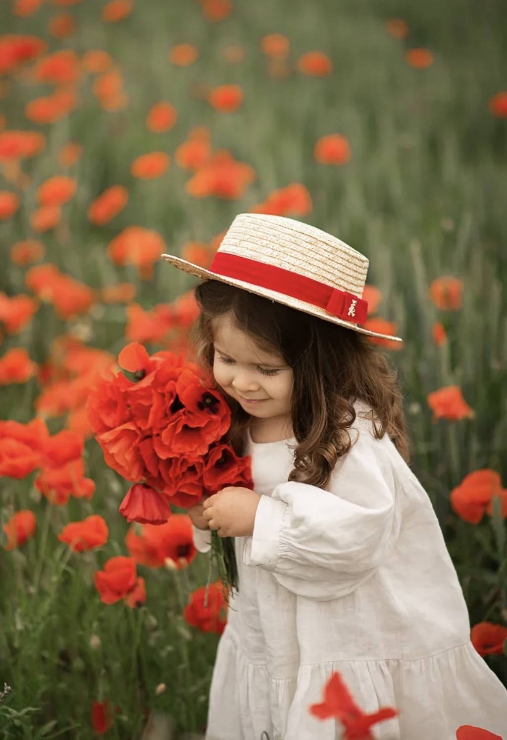 Шляпа-канотье "Золотой мишка" цвет: красный