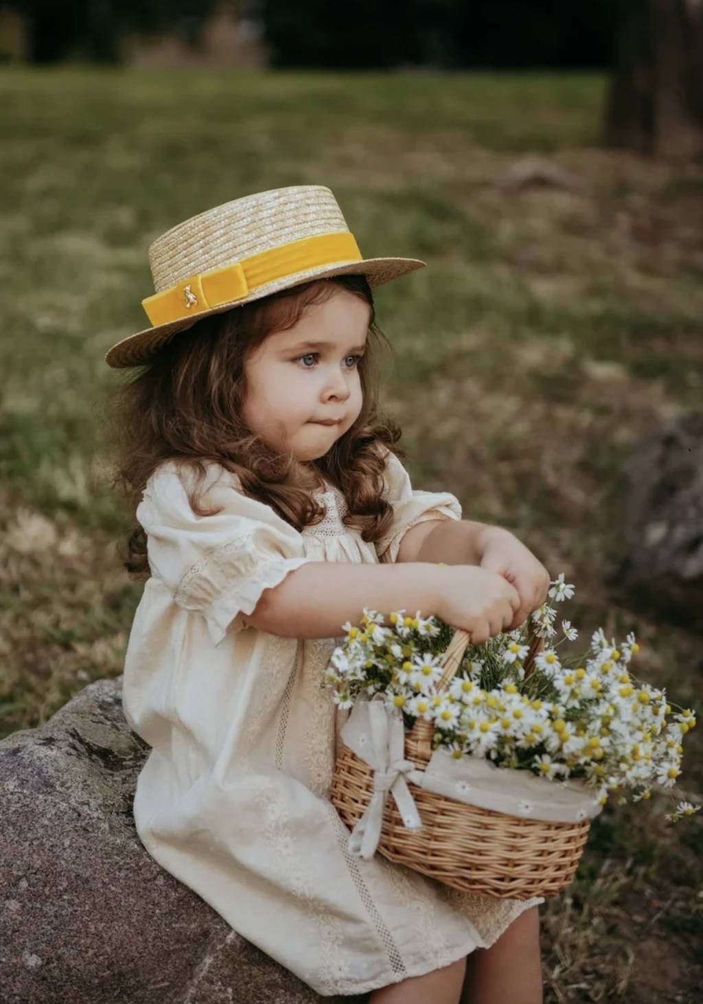 Шляпа-канотье "Золотой мишка" цвет: желтый