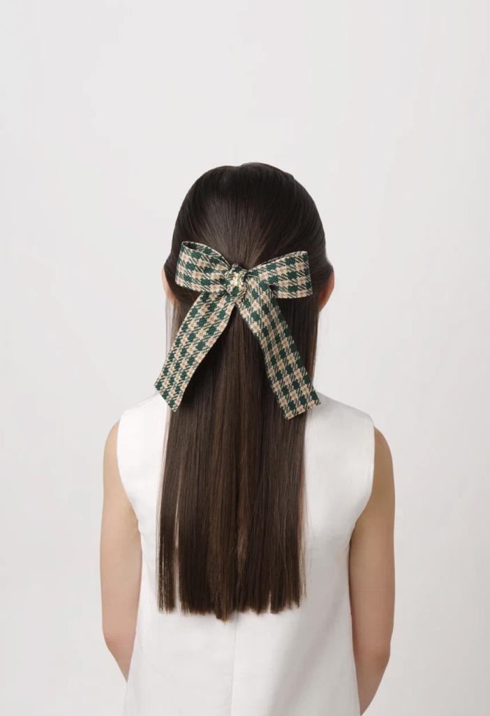 Заколка "Scotland" цвет: зеленый