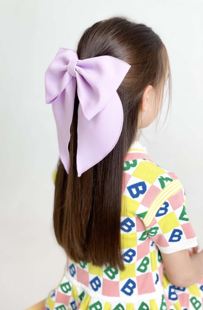Бант на заколке «Bonjour» цвет: сиреневый, размер М
