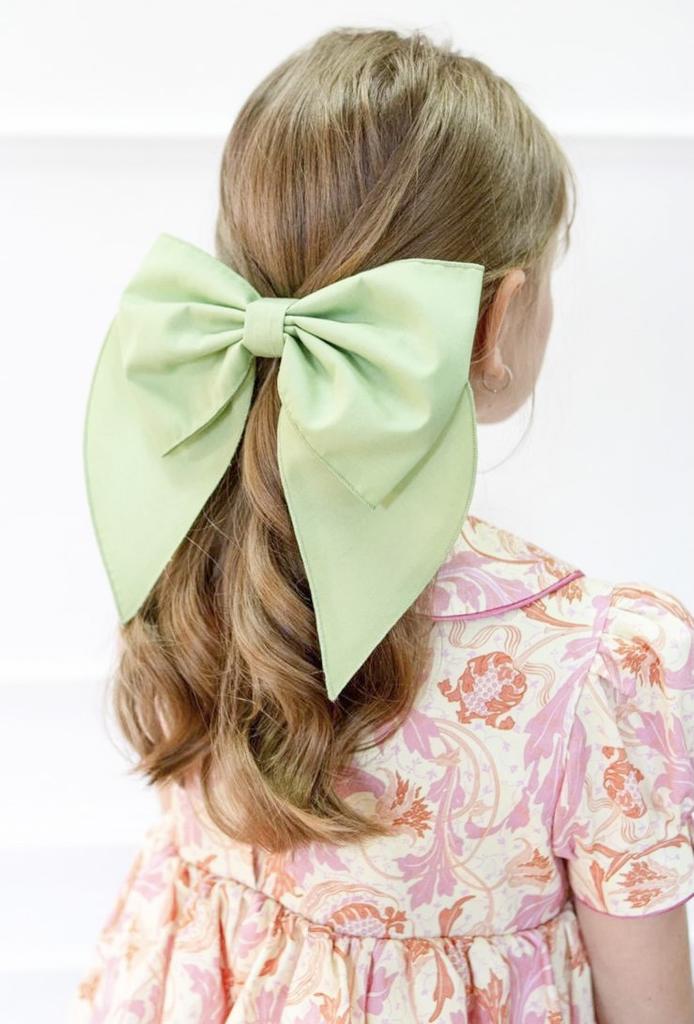 Бант на заколке «Bonjour», размер M. цвет: фисташковый
