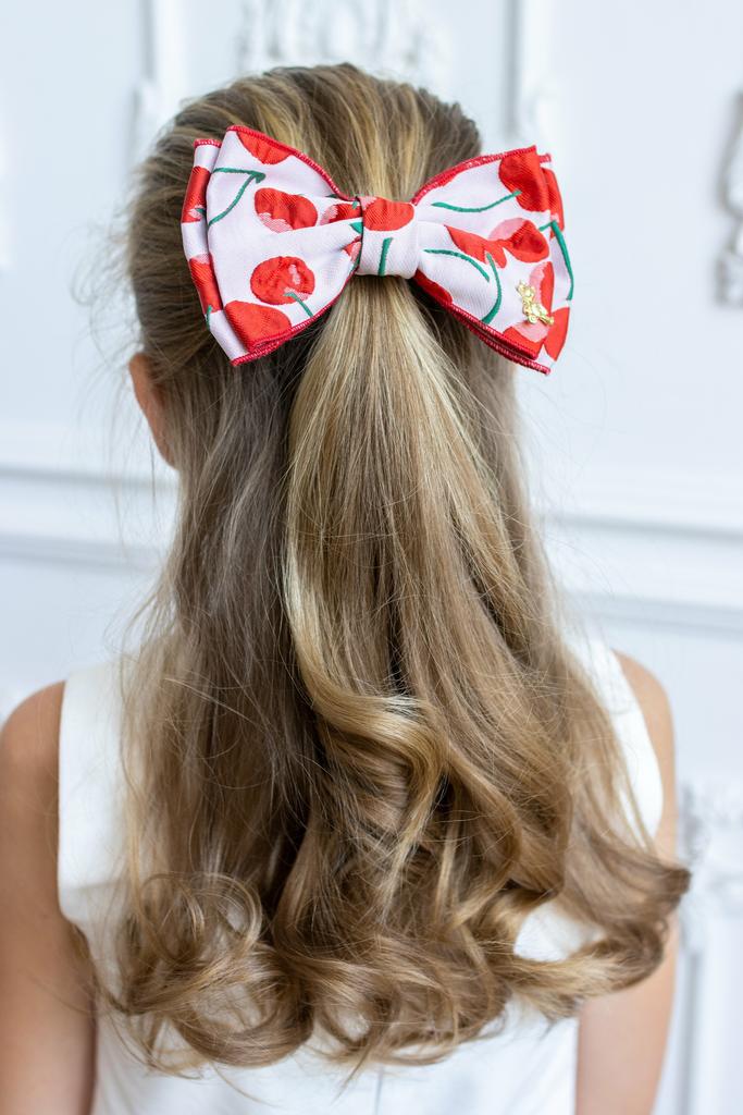 Бант на заколке «Adelina/Cherry"