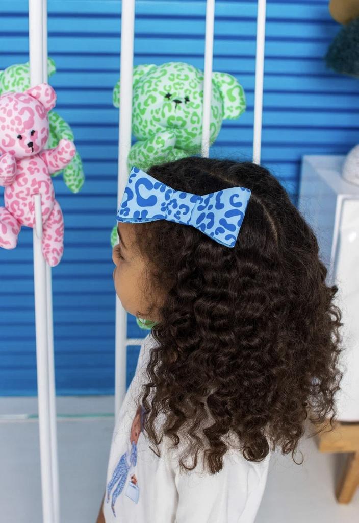 Бант на заколке "Betty/Leopard" цвет: синий