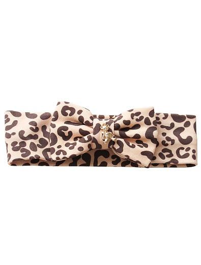 Трикотажная повязка "Leopard" цвет:  коричневый