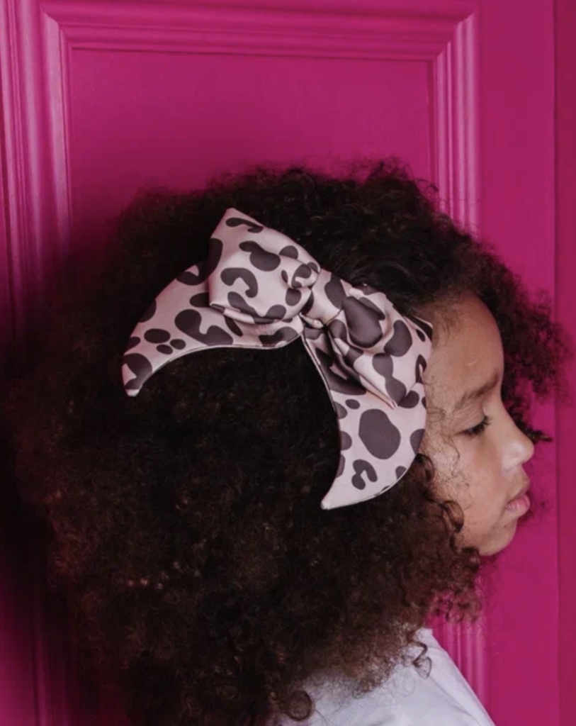 Бант на заколке «Lovely/Leopard», цвет: коричневый