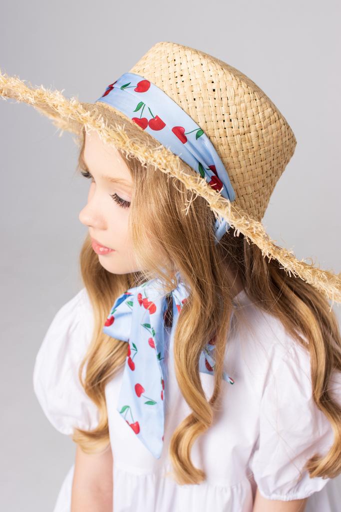 Шляпа соломенная с широкими полями "CHERRY"