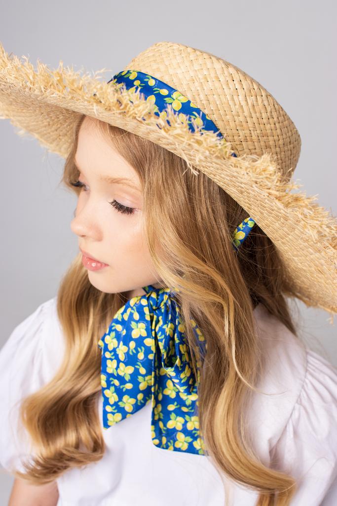 Шляпа соломенная с широкими полями "Lemon"