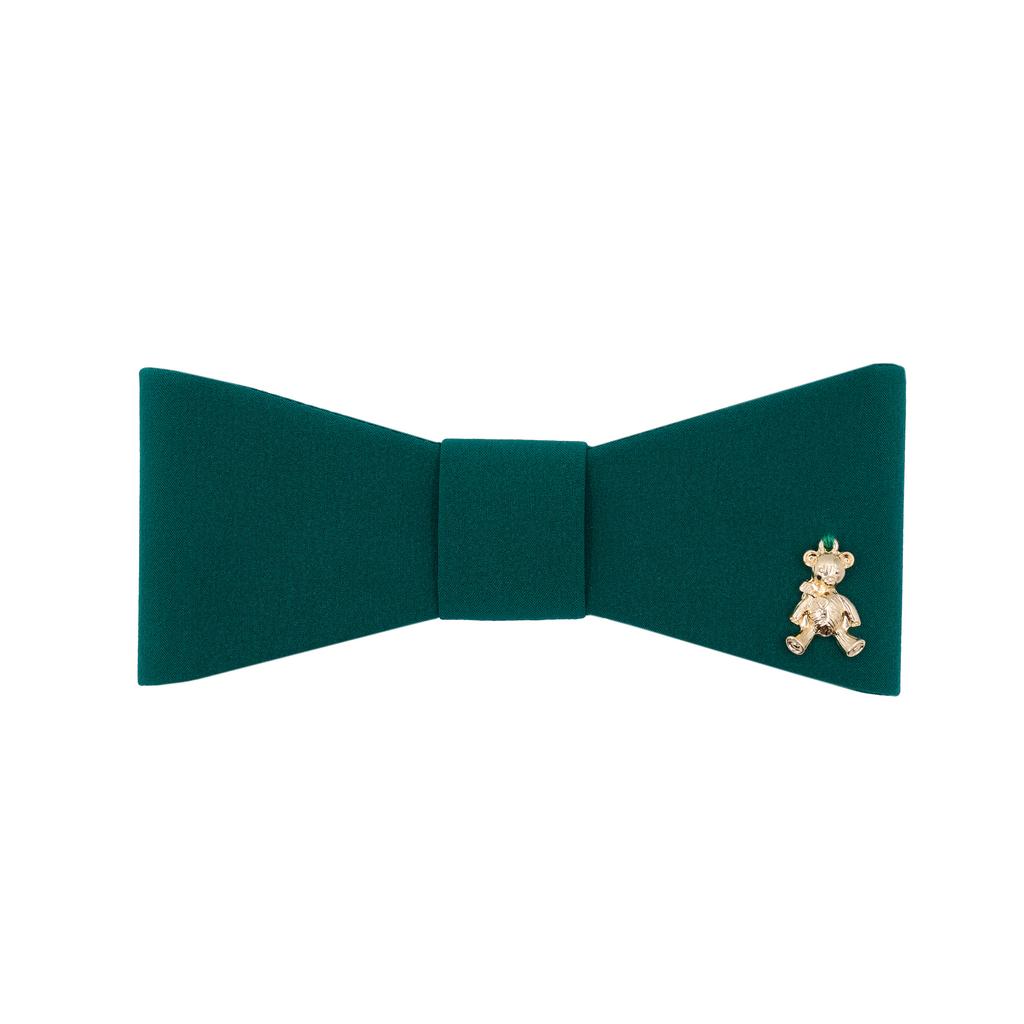 Бант на заколке "Betty/Bear" зеленый