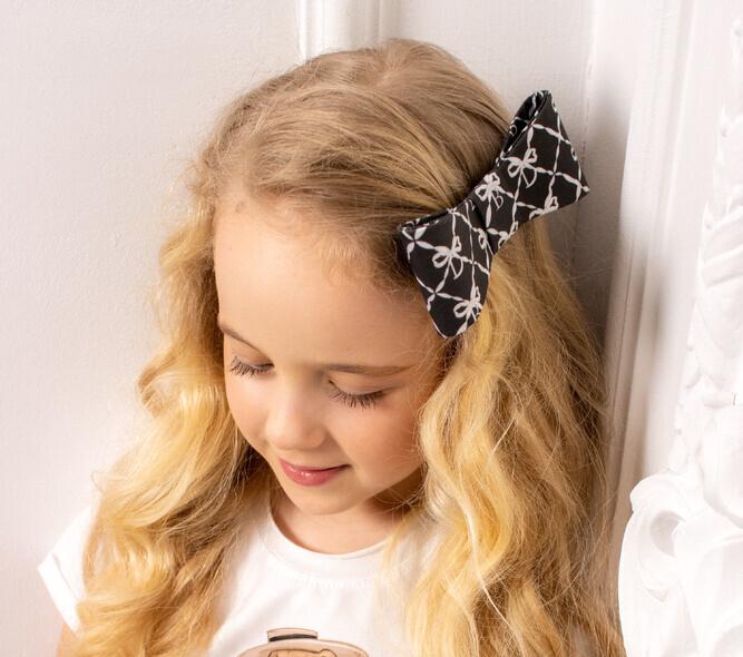 Бант на заколке "Betty Dava" цвет: черный/белый