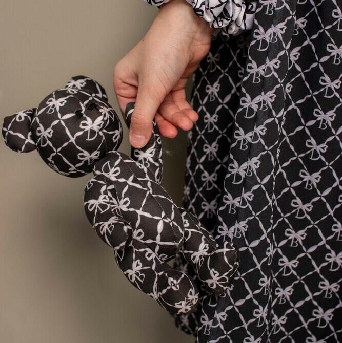 Игрушка мишка Color Dava черный/белый